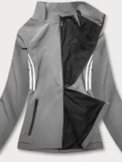 Tmavosivá rozopínacia dámska mikina (20315)