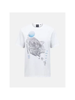 Tričko PEAK PERFORMANCE Explore Graphic Tee Men, biele, pánske
