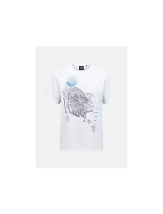 Tričko PEAK PERFORMANCE Explore Graphic Tee Men, biele, pánske Tričko PEAK PERFORMANCE Explore Graphic Tee Men, biele, pánske