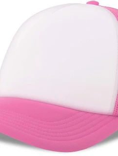 Atlantis Headwear Rapper-S 5-panelová truckerová čiapka 33.0262 biela/fuchsiová fluo