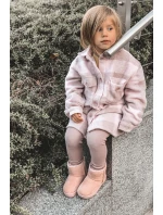Detské teplé snežnice Suede Pink Gooby Detské teplé snežnice Suede Pink Gooby