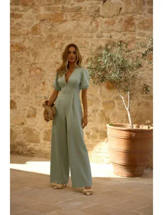 M852 Kombinéza s puzdrovými rukávmi - mentolová