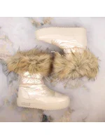 Dámske snežnice INT1924B s umelou kožušinou MM274380 Light beige - Big Star