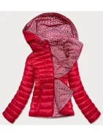 Červená obojstranná dámska prešívaná bunda (B9775-4) Červená obojstranná dámska prešívaná bunda (B9775-4)