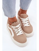 Sneakersy Damskie Na Platformie Khaki Tellnira