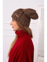 Fleecová čiapka Ula K271 cappuccino