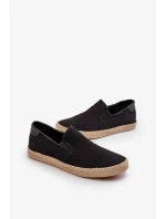 Pánske tenisky Espadrille s opletením, čierne Fenen