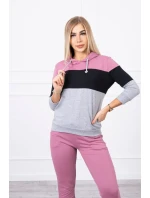 Farebná pruhovaná sada tmavo ružová + čierna