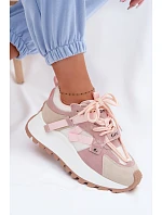 Tenisky na platforme z prírodného semišu GOE TT2N4022 pink Tenisky na platforme z prírodného semišu GOE TT2N4022 pink