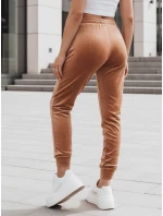Dámske velúrové tepláky Brown FashionStreet UY2838 Dámske velúrové tepláky Brown FashionStreet UY2838