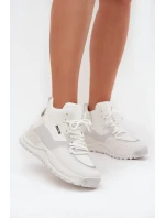 Buty Sportowe Damskie Na Platformie Big Star SS274510 Białe
