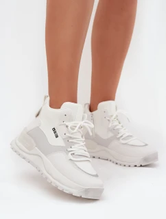 Buty Sportowe Damskie Na Platformie Big Star SS274510 Białe