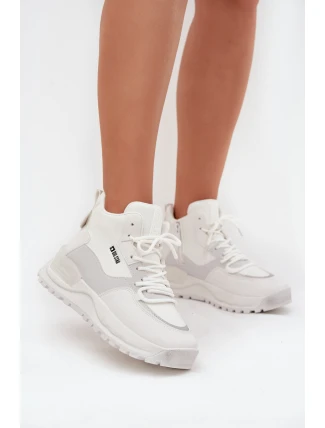 Buty Sportowe Damskie Na Platformie Big Star SS274510 Białe
