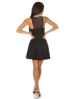 Dámske sexy mini šaty s priehľadným výstrihom 50226 Čierna - KouCla Dámske sexy mini šaty s priehľadným výstrihom 50226 Čierna - KouCla
