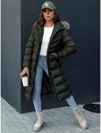 Dámsky zimný kabát LUXWARM zelený FashionStreet TY4377