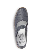 Rieker W RKR139 tmavomodré kožené čižmy