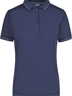 Daiber JN 568 Dámske elastické polo tričko z džerseju 02.0568 tmavomodré/biele