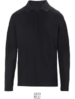 NEOBLU Owen LSL Women Dámske polo s hrubým piqué vzorom a dlhými rukávmi 24.4397 deep black