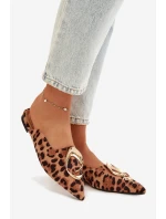 Dámské pantofle Mule s ozdobným zlatým detailem Panterka Galvella