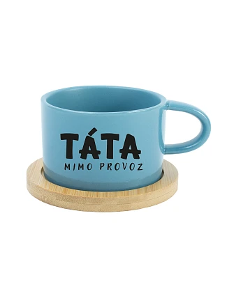 TÁTA MIMO PROVOZ – modrý hrnček Makronka 200 ml