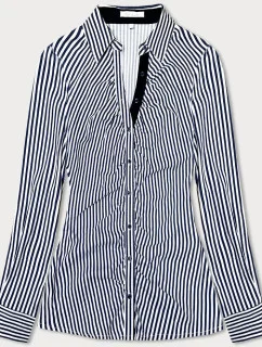 Bluzka koszulowa paski granat-biały (AWY2013)