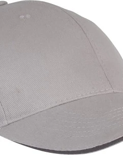 K-up KP 011 6-panelová sendvičová čiapka „Orlando“ 20.0011 svetlošedá/tmavošedá