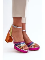 Sandały Damskie Na Słupku D&A CR920 Multikolor