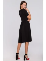 K028 Šaty na ramienka - čierne