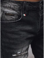 Pánske čierne džínsové nohavice FashionStreet UX4223 Pánske čierne džínsové nohavice FashionStreet UX4223