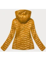 Lesklá dámska bunda v horčicovej farbe (6380) Lesklá dámska bunda v horčicovej farbe (6380)