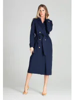 Dámsky kabát M698 tmavomodrý - Figl