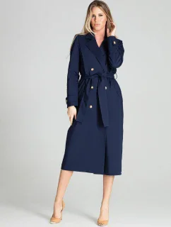 Dámsky kabát M698 tmavomodrý - Figl