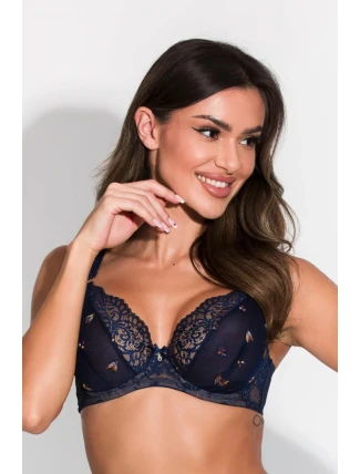 Dámska podprsenka BLISS BRALETTE 19210 Tmavomodrý vzor - Mediolano Dámska podprsenka BLISS BRALETTE 19210 Tmavomodrý vzor - Mediolano
