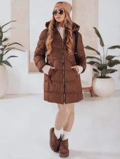 Dámska zimná bunda s kapucňou GABRIELLE hnedá FashionStreet TY4919