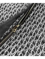 Čierna dámska vesta s nápismi (676ART)