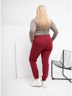 RV DR 6301.88 teplákové nohavice bordové