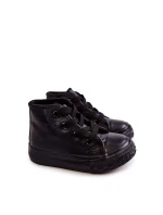 Dětské kožené vysoké tenisky Černá Marney
