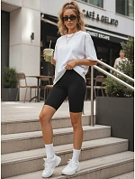 Dámske legíny s vysokým pásom, elastické, čierne, FashionStreet SY0586