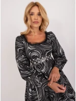 LK SK 509565 šaty.07 čierna a strieborná