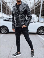 Pánska kožená bunda ramones black FashionStreet TX4715