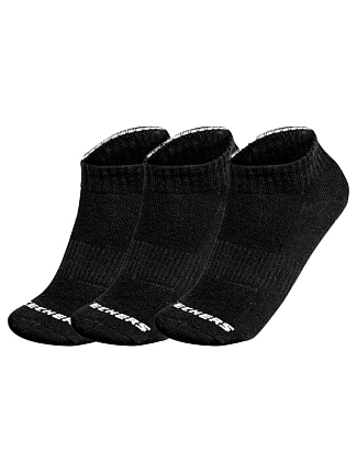 Skechers 3-balenie Unisex Terry Qtr Crew S111035-001 Čierne 35–38