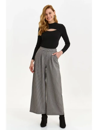 Dámske nohavice SSP4371 Béžovo-čierna - Top Secret