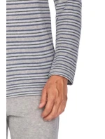 Pánske pyžamo 450 Sivé s modrým melanžom - REGINA