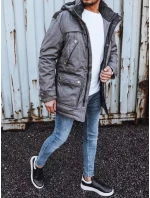 FashionStreet šedá pánska zimná bunda TX4281