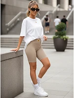 Dámske športové cyklistické šortky, béžové, FashionStreet SY0559 Dámske športové cyklistické šortky, béžové, FashionStreet SY0559