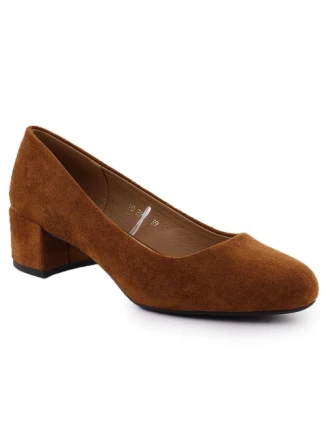 Camel semišové lodičky na klinoch Sergio Leone PB291