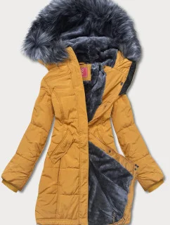 Dámska zimná bunda žltá (M-21305)