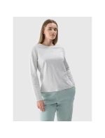 Dámske oversize hladké tričko s dlhým rukávom 4F 4FWMM00TLONF431-27M