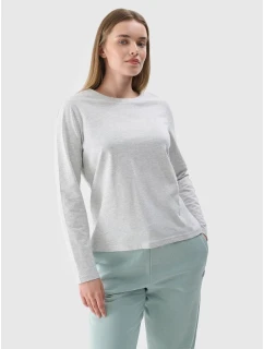 Dámske oversize hladké tričko s dlhým rukávom 4F 4FWMM00TLONF431-27M