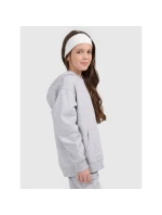 Dievčenská mikina bez prúžkov s kapucňou 4F 4FJWMM00TSWSF1862-25M
